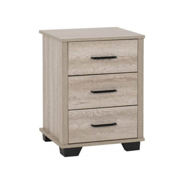 The Oliver 3 Drawer Locker features a light oak effect finish, combining style and functionality