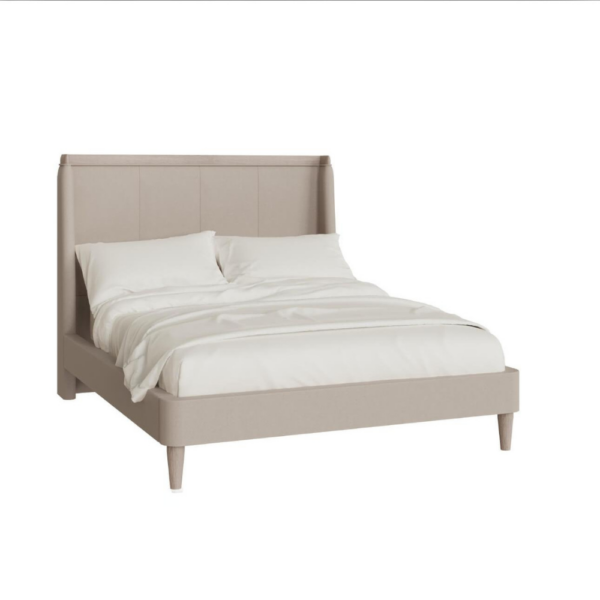 The Zahra Bed 5ft in Parisian Cream featuring a wood grain ash veneer combining design with the durability