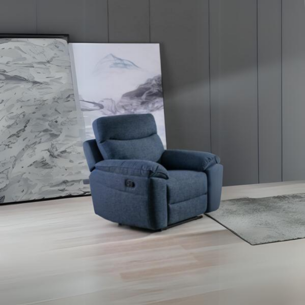 The Vera Sofa 1 Seater in Light Blue armchair features a sleek design with a soft, light blue upholstery